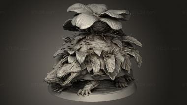 Figurines heroes, monsters and demons (Elder Terrasaur angry back, STKM_13321) 3D models for cnc