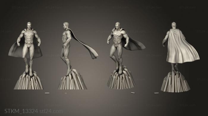 Статуэтки герои, монстры и демоны (Плащ, STKM_13324) 3D модель для ЧПУ станка