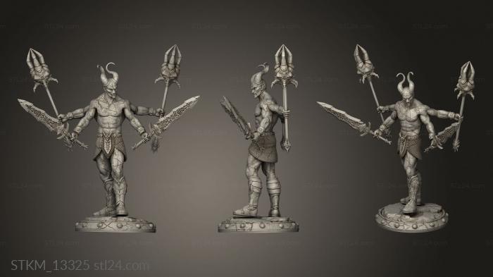 Статуэтки герои, монстры и демоны (Февральская Кровь из каменных Горгулий Титанит, STKM_13325) 3D модель для ЧПУ станка