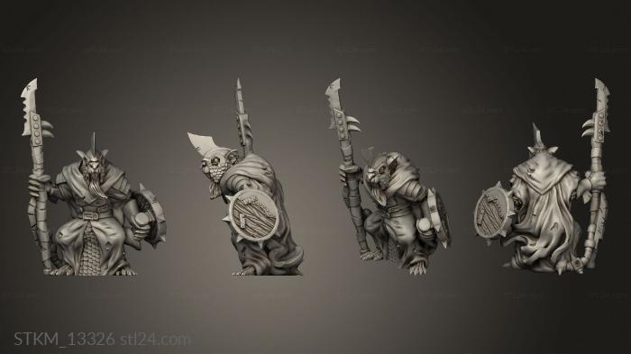 Figurines heroes, monsters and demons (Chaos Lvl VIII blackguard veteran, STKM_13326) 3D models for cnc