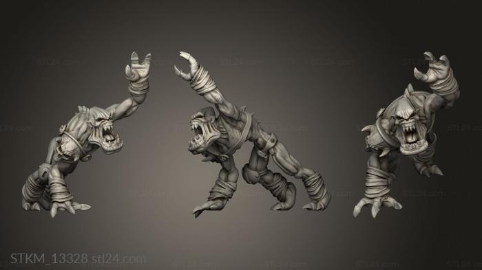 Figurines heroes, monsters and demons (Eternals Ghoul, STKM_13328) 3D models for cnc
