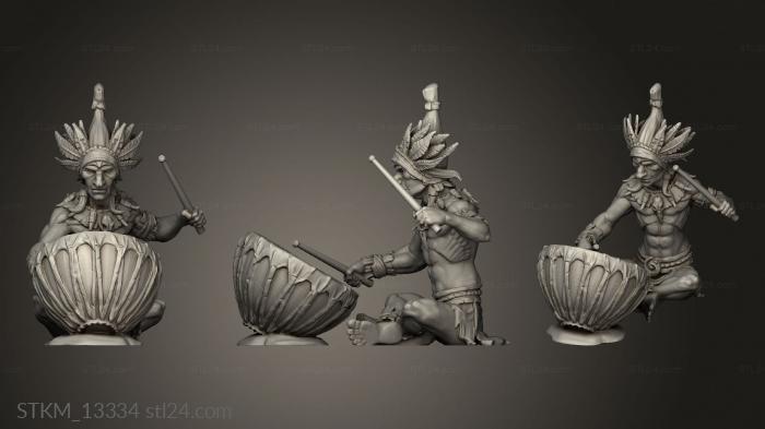 Figurines heroes, monsters and demons (Fey Woods Forest Gnome Drums, STKM_13334) 3D models for cnc