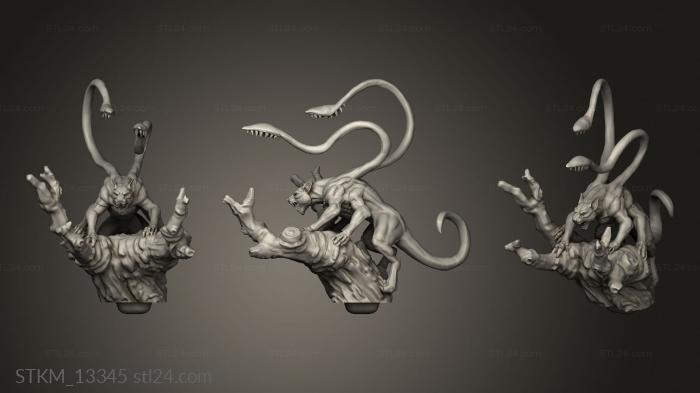 Figurines heroes, monsters and demons (Fey Woods Phase Panther Climbing Top, STKM_13345) 3D models for cnc