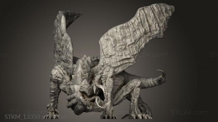 Статуэтки герои, монстры и демоны (ЭПИЧЕСКАЯ Драконья Мерзость, STKM_13350) 3D модель для ЧПУ станка