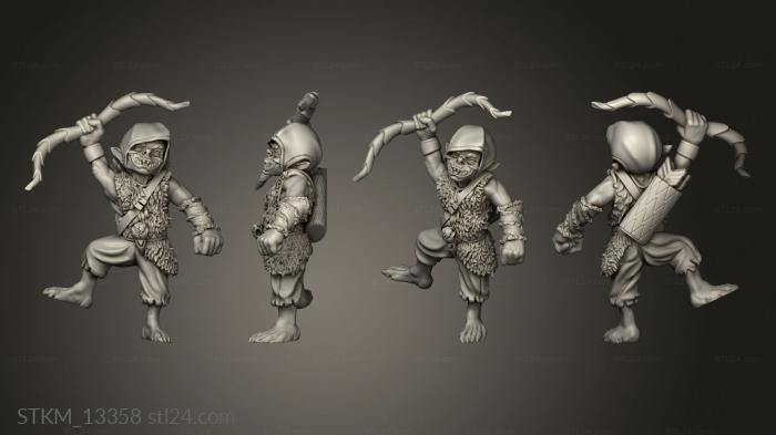 Figurines heroes, monsters and demons (Goblin Ranger, STKM_13358) 3D models for cnc