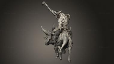 Figurines heroes, monsters and demons (Mounted Demon, STKM_13360) 3D models for cnc