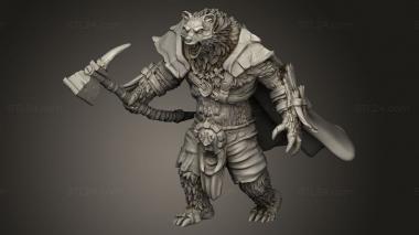 Figurines heroes, monsters and demons (Monster Rampage Werebear Lord Hammer, STKM_13362) 3D models for cnc