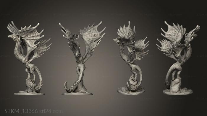 Figurines heroes, monsters and demons (Fey Dragon, STKM_13366) 3D models for cnc