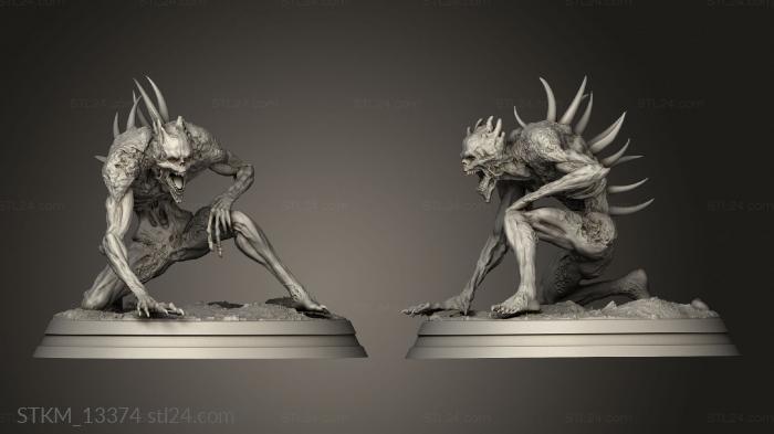 Figurines heroes, monsters and demons (Ghoul Spikes, STKM_13374) 3D models for cnc
