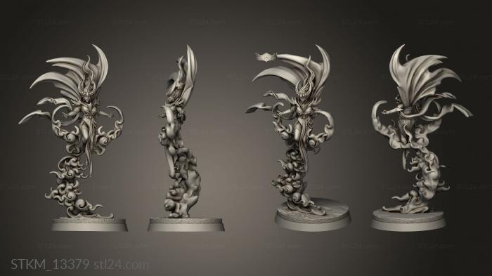 Статуэтки герои, монстры и демоны (Эльванария Повелительница Ветра, STKM_13379) 3D модель для ЧПУ станка