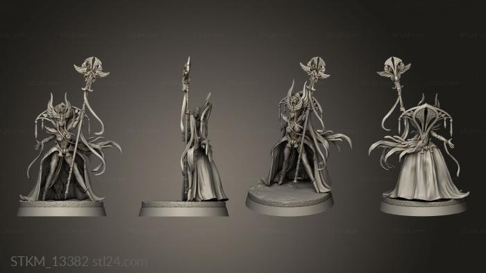 Figurines heroes, monsters and demons (Elves the Eternal Summits II Heroes Queen Yelshaniah, STKM_13382) 3D models for cnc