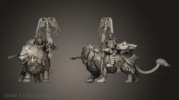 Статуэтки герои, монстры и демоны (Накидка Гвардии Императорского Льва, STKM_13390) 3D модель для ЧПУ станка