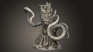 Figurines heroes, monsters and demons (Psionic Overlords Tentacle Rock Angry, STKM_13394) 3D models for cnc