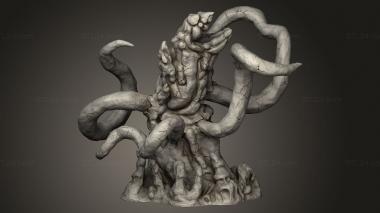 Figurines heroes, monsters and demons (Psionic Overlords Tentacle Rock Angry, STKM_13394) 3D models for cnc