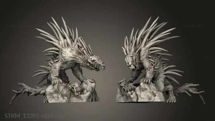 Figurines heroes, monsters and demons (Recess Bones Barghest, STKM_13395) 3D models for cnc