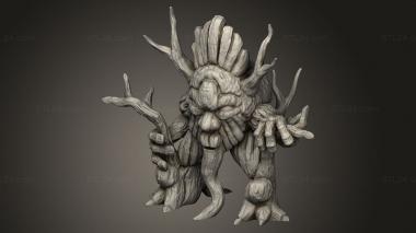 Figurines heroes, monsters and demons (Riddleroot Tree Folk Burlwart, STKM_13396) 3D models for cnc