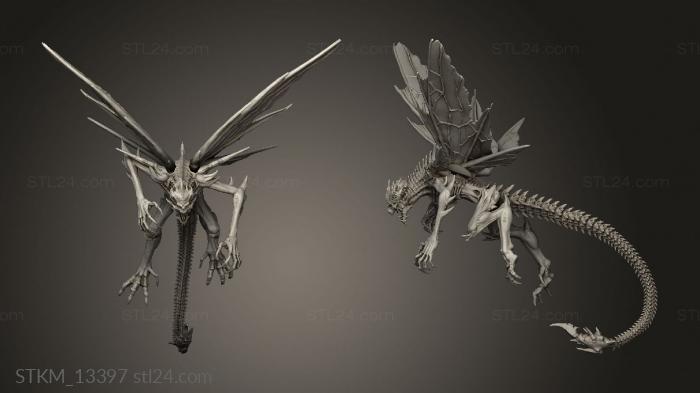 Figurines heroes, monsters and demons (Recess Bones Bone Devil Flying, STKM_13397) 3D models for cnc