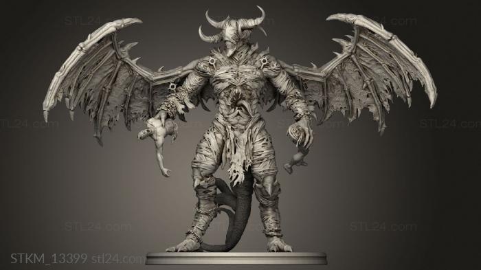 Статуэтки герои, монстры и демоны (Демон из Плоти, STKM_13399) 3D модель для ЧПУ станка