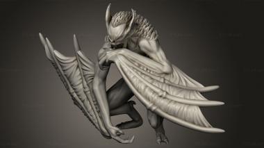 Figurines heroes, monsters and demons (Fantasy Bat Vampire, STKM_13409) 3D models for cnc