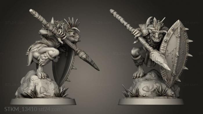 Figurines heroes, monsters and demons (gnoll, STKM_13410) 3D models for cnc