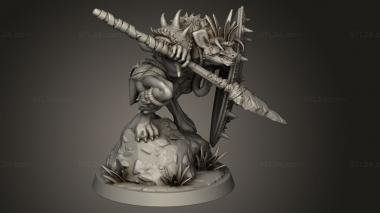 Figurines heroes, monsters and demons (gnoll, STKM_13410) 3D models for cnc