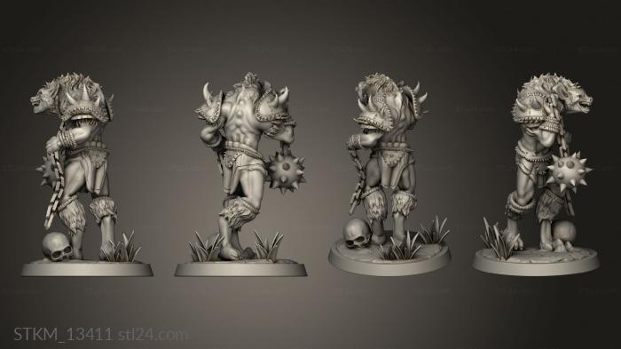 Figurines heroes, monsters and demons (gnoll, STKM_13411) 3D models for cnc