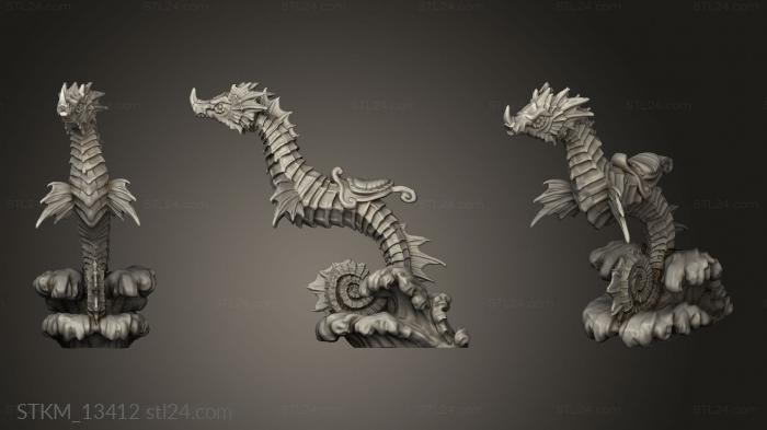 Figurines heroes, monsters and demons (End Depth seahorse mount, STKM_13412) 3D models for cnc