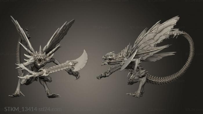 Figurines heroes, monsters and demons (Recess Bones Bone Devil Sword, STKM_13414) 3D models for cnc