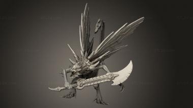 Figurines heroes, monsters and demons (Recess Bones Bone Devil Sword, STKM_13414) 3D models for cnc