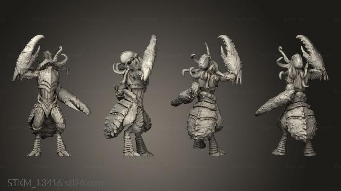 Figurines heroes, monsters and demons (End Depth octocrab, STKM_13416) 3D models for cnc