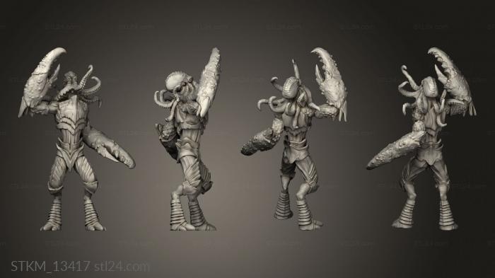 Figurines heroes, monsters and demons (End Depth octocrab, STKM_13417) 3D models for cnc