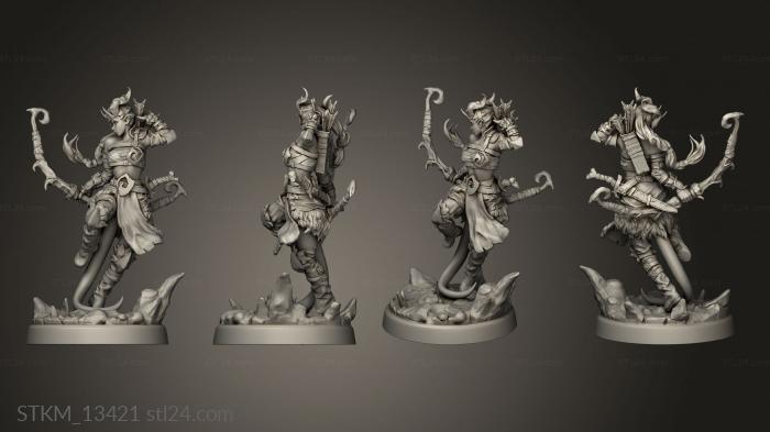 Figurines heroes, monsters and demons (Epic Adventure Infernal Heroes ranger female basic, STKM_13421) 3D models for cnc