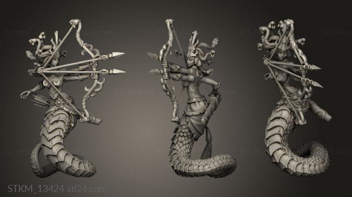 Статуэтки герои, монстры и демоны (Шиарис Лазурный, STKM_13424) 3D модель для ЧПУ станка