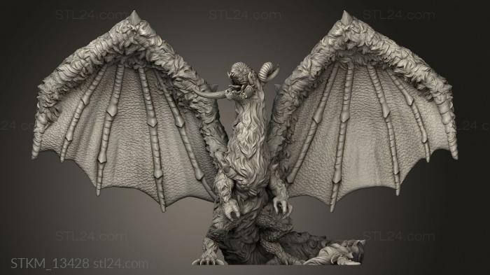 Статуэтки герои, монстры и демоны (ЭПИЧЕСКИЙ Арктический Дракон, STKM_13428) 3D модель для ЧПУ станка