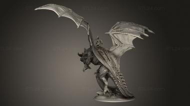 Figurines heroes, monsters and demons (Flying Dragon, STKM_13436) 3D models for cnc