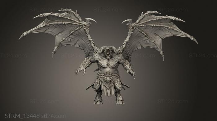 Статуэтки герои, монстры и демоны (Выемка Костей Повелителя Демонов С Огромным Ревом, STKM_13446) 3D модель для ЧПУ станка