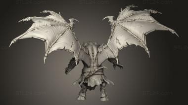 Figurines heroes, monsters and demons (Recess Bones Demon Lord Roar Huge, STKM_13446) 3D models for cnc