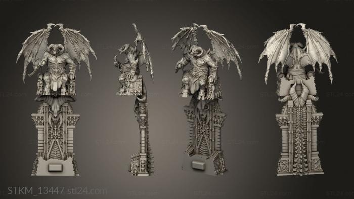 Figurines heroes, monsters and demons (Recess Bones Demon Lord Throne Huge, STKM_13447) 3D models for cnc