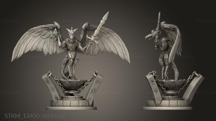 Статуэтки герои, монстры и демоны (Ритуальный Алтарь из Костей Демона-Стервятника, STKM_13450) 3D модель для ЧПУ станка