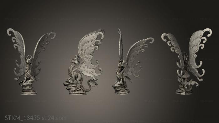 Статуэтки герои, монстры и демоны (Волшебный Лес,Волшебная Королева Драконов,Огромная, STKM_13455) 3D модель для ЧПУ станка