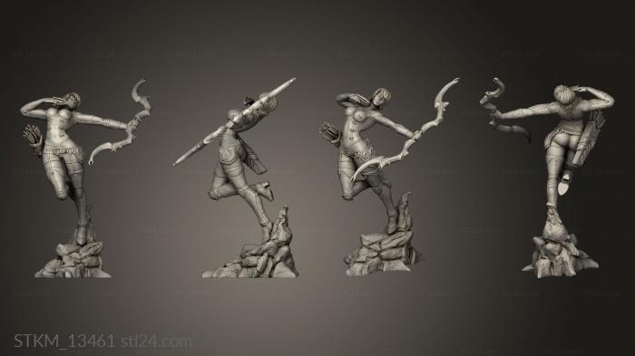 Figurines heroes, monsters and demons (Fantasy Warrior, STKM_13461) 3D models for cnc