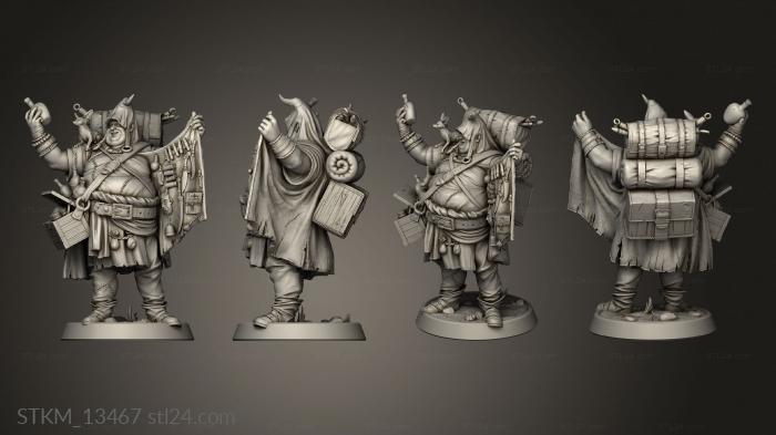 Figurines heroes, monsters and demons (Fantasy Legendarium Dragons Liars Shady Merchant, STKM_13467) 3D models for cnc