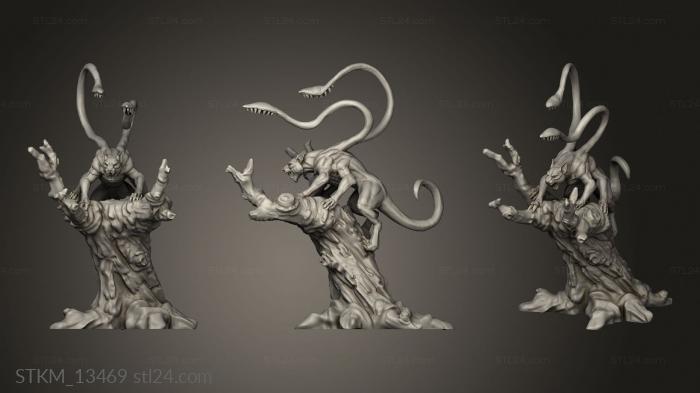 Figurines heroes, monsters and demons (Fey Woods Phase Panther Climbing, STKM_13469) 3D models for cnc