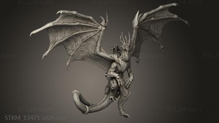 Статуэтки герои, монстры и демоны (ПАМЯТЬ Паладина ДРАКОНА Dragonor, STKM_13471) 3D модель для ЧПУ станка