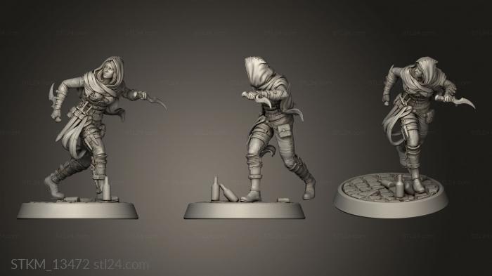 Figurines heroes, monsters and demons (Fantasy Legendarium Dragons Liars Skulking Rogue, STKM_13472) 3D models for cnc