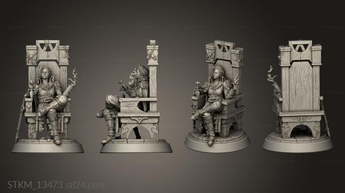 Figurines heroes, monsters and demons (Fantasy Legendarium Dragons Liars Smiling Debra Sitting, STKM_13473) 3D models for cnc