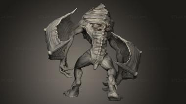 Figurines heroes, monsters and demons (flying tomb abomination squad, STKM_13485) 3D models for cnc