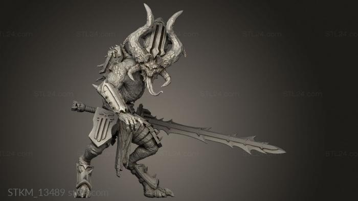 Figurines heroes, monsters and demons (harold mark blood Eman Herald, STKM_13489) 3D models for cnc
