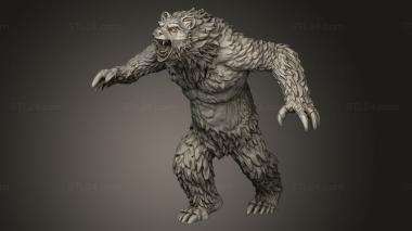 Figurines heroes, monsters and demons (Monster Rampage Werebear Roaring, STKM_13494) 3D models for cnc