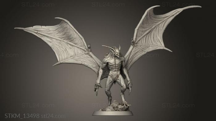 Статуэтки герои, монстры и демоны (Летающие Вампиры Подставка для Вампиров, STKM_13498) 3D модель для ЧПУ станка